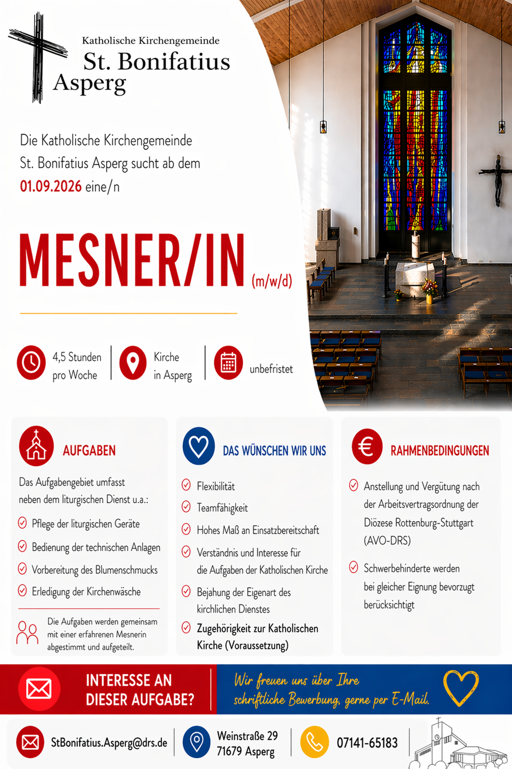 2026 Stellenanzeige Mesner Asperg farbig